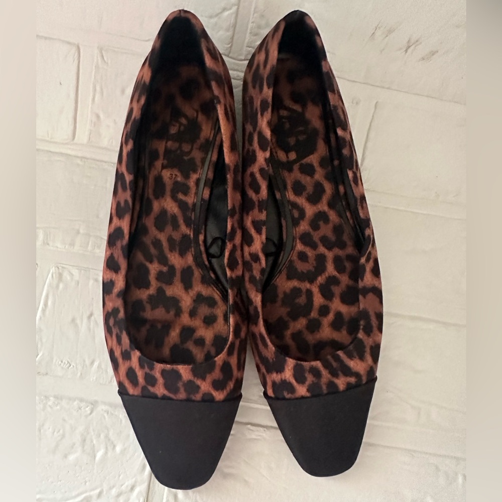 💐Zara Leopard Print Fabric Women's Flats🌺
